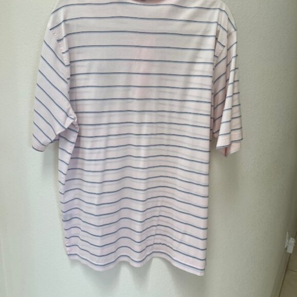 Jack Nicklaus x Congressional Country Club Polo Men’s L Pink Blue Stripes - Picture 2 of 4